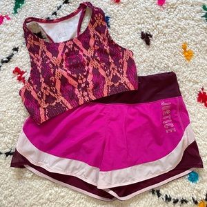 Justice Active Sports Bra and Shorts Set (S Girl’s L/12)